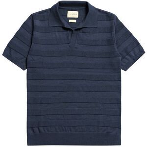FAR AFIELD Marsan Polo Knit T-Shirt size S Blue Night size 1 S